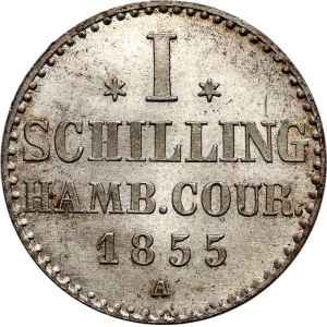 Niemcy, Hamburg, Schilling 1855 A