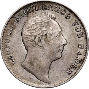 Germany, Baden, Karl Leopold, 1/2 Gulden 1840