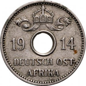 Německo, Německá východní Afrika, Wilhelm II, 5 haléřů 1914 J