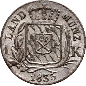 Deutschland, Bayern, Ludwig I., krajcar 1835