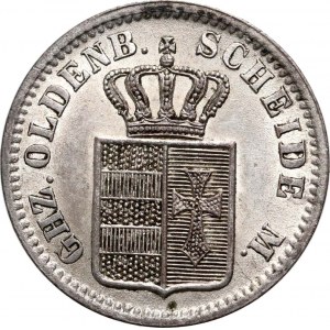 Nemecko, Oldenburg, 1/2 striebornej mince, 1869 B