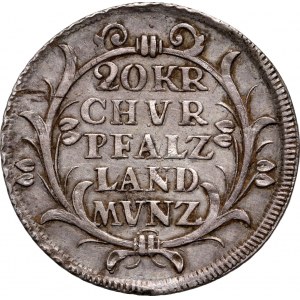 Germany, Pfalz, Karl Philipp, 20 Kreuzer 1736