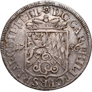 Germany, Pfalz, Karl Philipp, 20 Kreuzer 1736