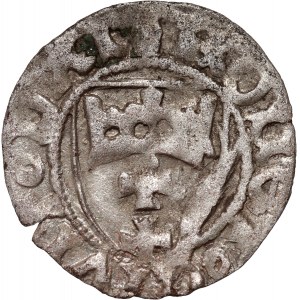 Kazimierz IV Jagiellończyk 1446-1492, szeląg, Gdańsk, BEZ korony
