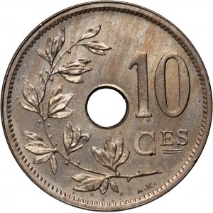 Belgia, Leopold II, 10 centimes 1901, PRÓBA