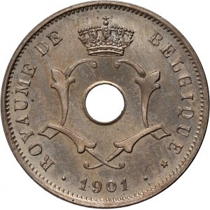 Belgien, Leopold II, 10 Centimes 1901, MUSTER