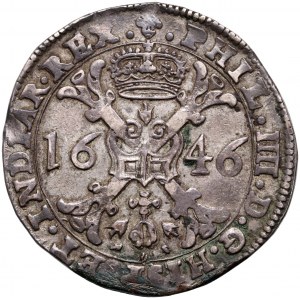 Niderlandy Hiszpańskie, Filip IV, patagon 1646, Bruksela
