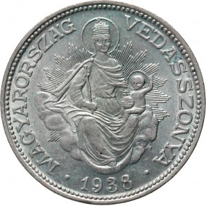 Maďarsko, 2 pengo 1938 BP, Budapešť