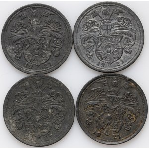 Breslau (Wroclaw), set of 4 gas tokens