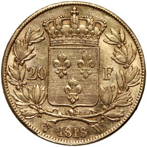 Francúzsko, Ľudovít XVIII, 20 frankov 1818 W, Lille