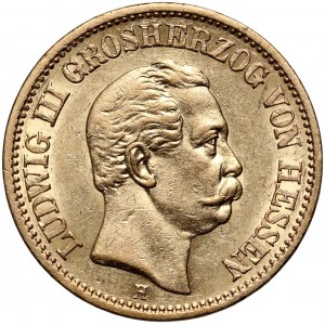 Nemecko, Hesensko, Ludwig III, 20 mariek 1872 H, Darmstadt