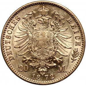 Germany, Hessen, Ludwig III, 20 Mark 1872 H, Darmstadt