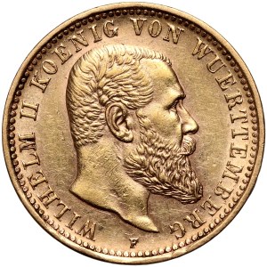 Deutschland, Württemberg, Wilhelm II, 10 Mark 1910 F, Stuttgart