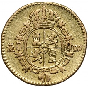 Španělsko, Karel III, 1/2 escudo 1786 M-DV, Madrid