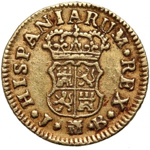 Hiszpania, Ferdynand VI, 1/2 escudo 1757 M-JB, Madryt