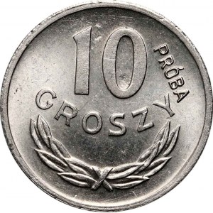 PRL, 10 groszy 1949, PRÓBA, nikiel