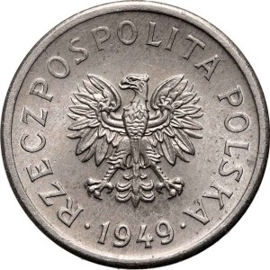 PRL, 10 groszy 1949, PRÓBA, Nickel