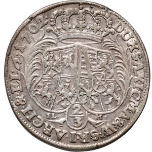 August II the Strong, 2/3 thaler (guilder) 1702 ILH, Dresden