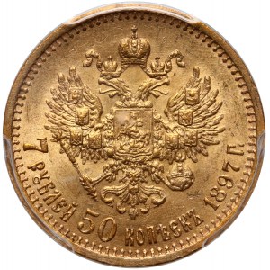Russland, Nikolaus II., 7 1/2 Rubel 1897 (АГ), St. Petersburg