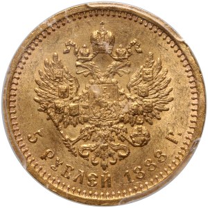 Russia, Alexander III, 5 Roubles 1888 (АГ), St. Petersburg