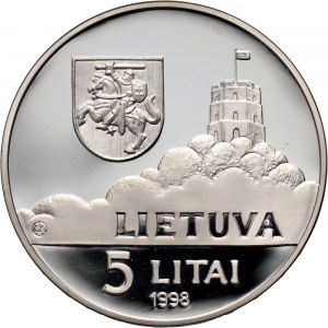 Lithuania, 5 Litai 1998, Unicef, Children of the World