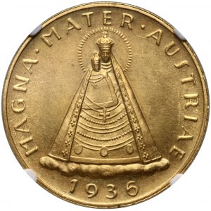Rakúsko, republika, 100 šilingov 1936, Viedeň, Madona z Mariazell