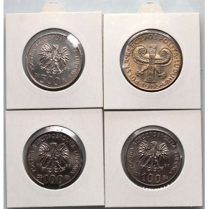 Poľská ľudová republika, sada 4 mincí, zničené mincovňou, hárok končí