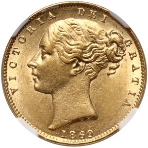 Großbritannien, Victoria, Souverän 1869, London, Briefmarke Nr. 25