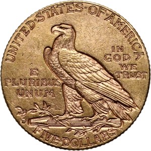 USA, 5 Dollars 1909 D, Denver, Indian head