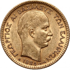 Greece, George I, 20 Drachmai 1884 A, Paris