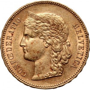 Švajčiarsko, 20 frankov 1896 B, Bern