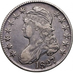 USA, 50 Cents 1827, Philadelphia, Capped Bust