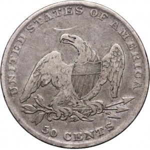 Spojené státy americké, 50 centů 1837, Philadelphia, Capped Bust