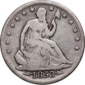 Vereinigte Staaten von Amerika, 50 Cent (halber Dollar) 1853, Philadelphia, Liberty Seated