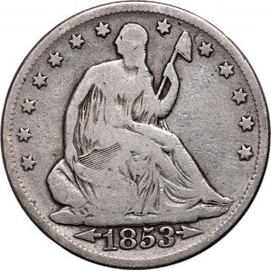 Stany Zjednoczone Ameryki, 50 centów (Half Dollar) 1853, Filadelfia, Liberty Seated