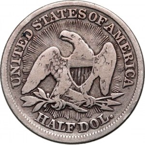 Spojené štáty americké, 50 centov (poldolár) 1853, Philadelphia, Liberty Seated