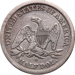 Spojené štáty americké, 50 centov (poldolár) 1843 O, New Orleans, Liberty Seated