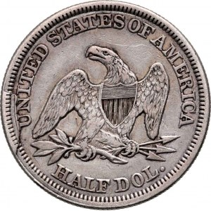 USA, 50 Cents (Half Dollar) 1854, Philadelphia, Liberty Seated
