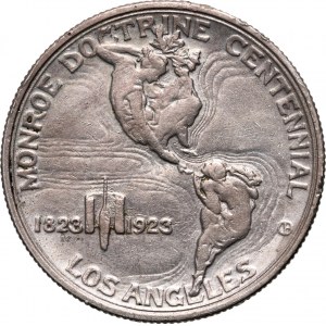 Spojené státy americké, 1/2 dolaru 1923 S, San Francisco, 100. výročí Monroeovy doktríny