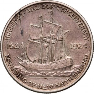Spojené státy americké, 1/2 Dollar 1924, Philadelphia, Huguenot - Walloon
