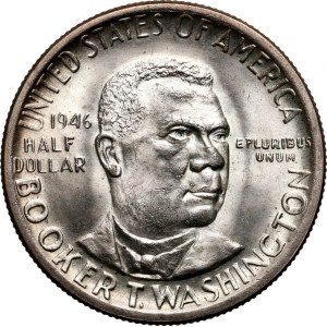 Spojené Štáty Americké, 1/2 Dollar 1946, Philadelphia, Booker T. Washington