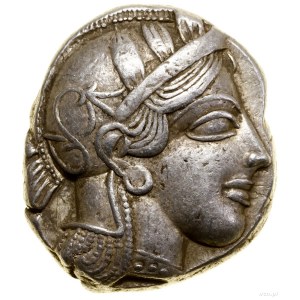 Tetradrachma, ok. 454-404 p.n.e., Ateny; Aw: Głowa Aten...