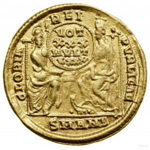 Solidus, 355-361, Antiochie; Av: poprsí císaře tři....