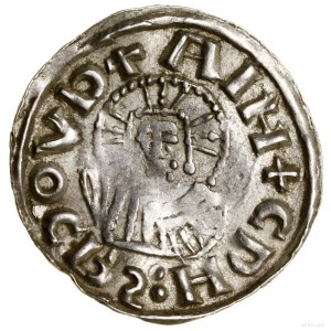 Denar, bez daty (1003-1034), Praga; Aw: Półpostać na wp...