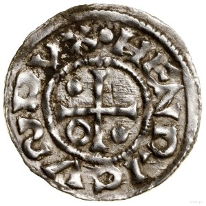Denár, bez dátumu (985-995), Regensburg, mincovňa Sigu; Av:...