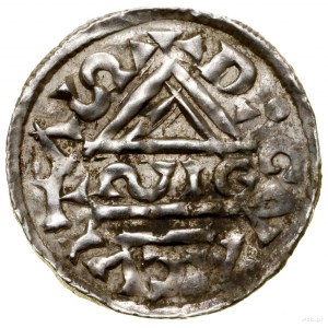 Denár, bez dátumu (985-995), Regensburg, mincovňa Sigu; Av:...