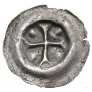 Brakteat, 13.-14. storočie; kríž, v každom rohu guľa; Wie...