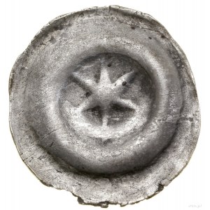 Brakteát, 13.-14. století; Šestihrotá hvězda, pod ní ...