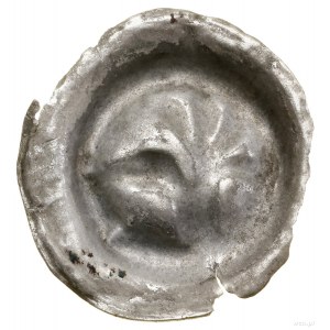 Brakteat, 13.-14. století, vlevo orlí tlapa; Wieleń 131; sr...