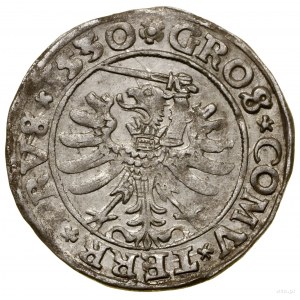 Grosz, 1530, Toruń; końcówki legend PRVS / PRVS; Białk....